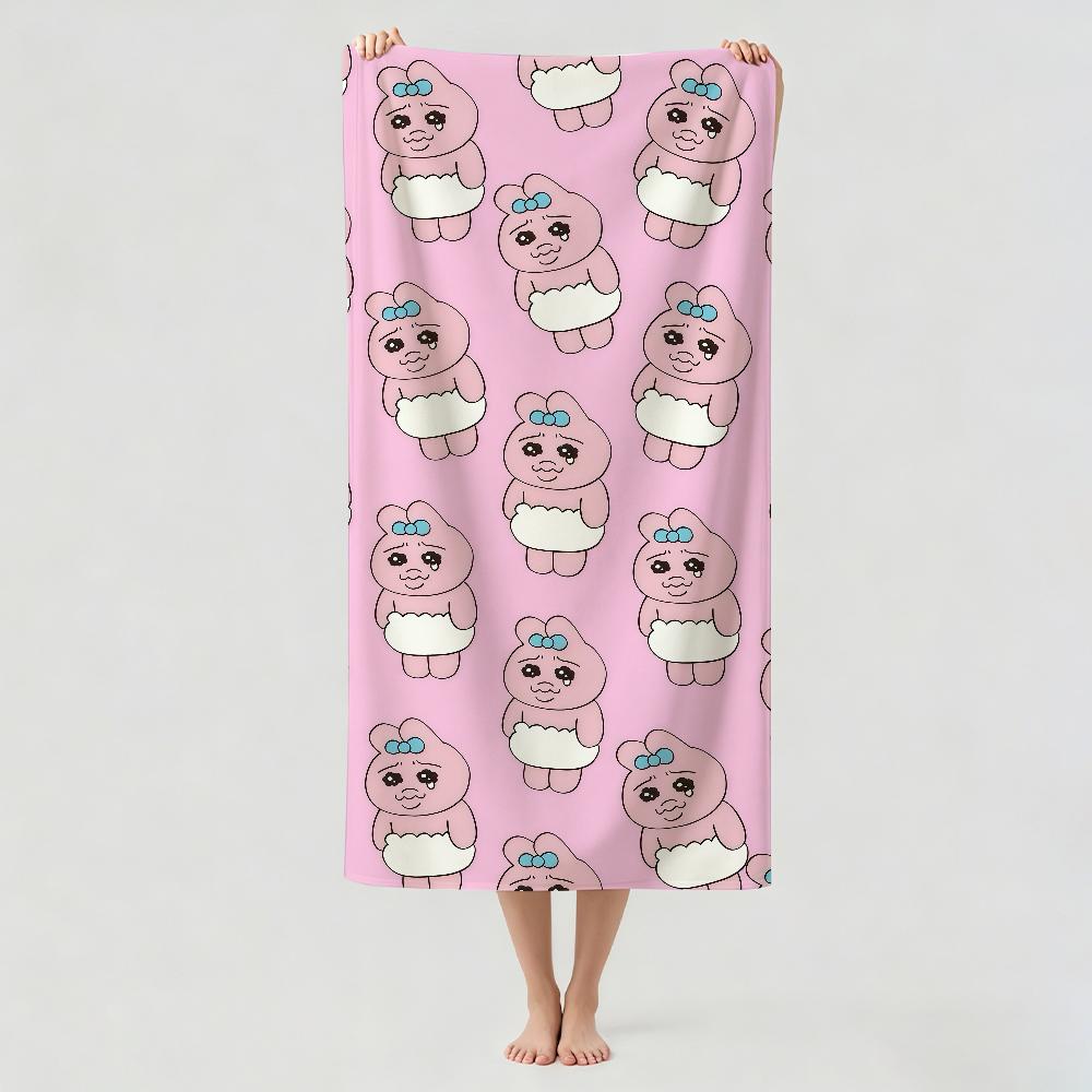 Cartoon cute O-Opanchu U-Usagi Towel Drying Bath Towel Applicable To Light Swimming Camping Yoga Beach Out