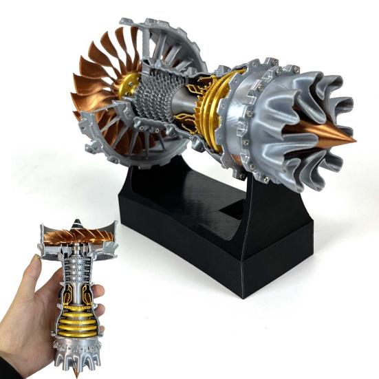 TR900 Turbofan Triebwerksmodell Lauffähig A380 Flugzeugtriebwerk Figur Turbojet Aero-Triebwerk