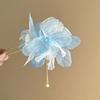 Flower Pearl Fringed Hairpin Small Fresh and Fashionable Fairy Style Hairpin Temperament Versatile High-end Hair Accessories Woman