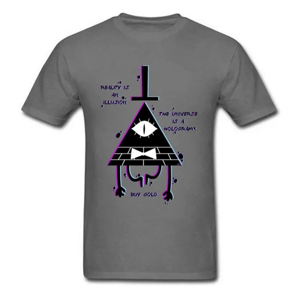 Damen T-Shirt Illusion Gravity Fall T-Shirt Illuminati T-Shirt Frauen Sommer Übergröße Baumwollkleidung Geometrisches Muster Lustig