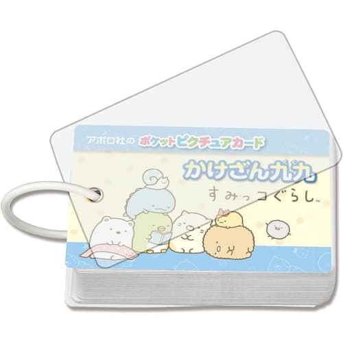 Epoch Pocket Picture Cards - Multiplication Table Sumikkogurashi 08-313 with Ring and Clear Cover, Ages 3 and Up, Toy