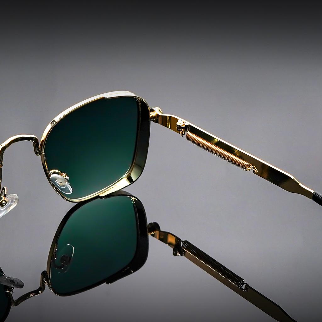 Moda Retro Punk Steam Style Okulary przeciwsłoneczne Kwadratowa Metalowa Oprawka Męskie i Damskie Okulary Przeciwsłoneczne Party Ozdobne Okulary