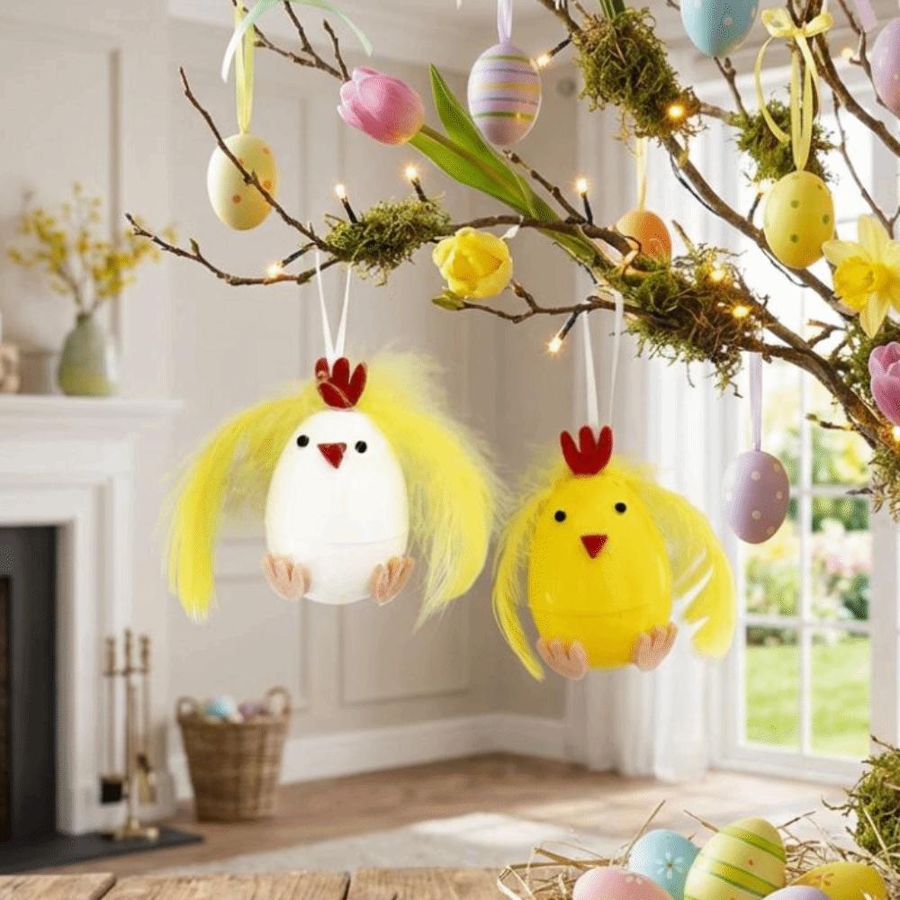 Storage Functions Easter Chick Decorations Plastic Eggshells Easter Hanging Eggs  Egg Hunt Games