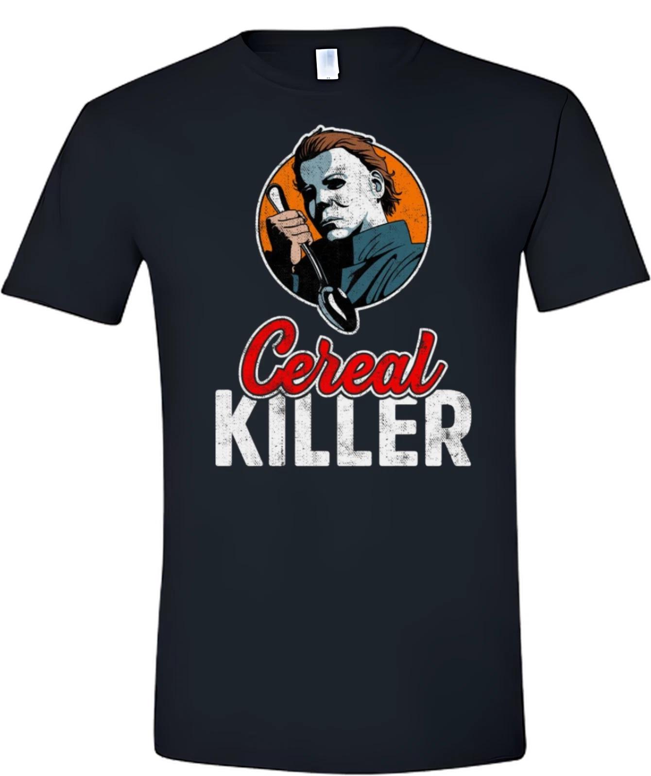Halloween Cereal Killer Graphic Short Sleeve T-Shirt 4XL