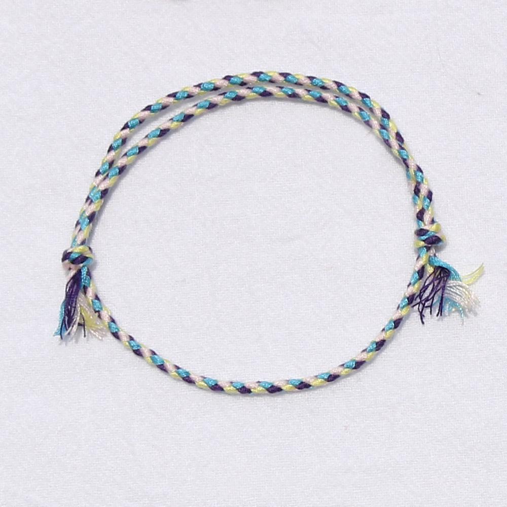 Eenvoudige Kleur Gevlochten Katoenen Touw Mannen Armband Retro Tibetaans Handgewreven Vrouwen Meerlaags Armband Mode Sieraden Accessoires
