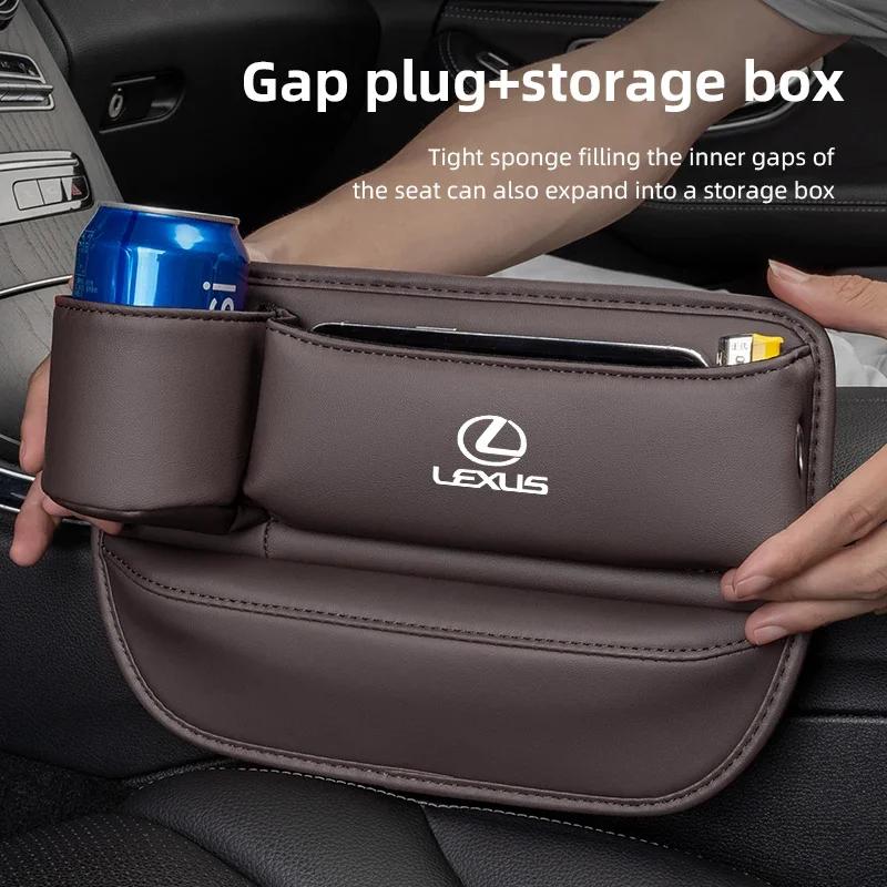 Car Seat Gap Storage Box Leather Cup Holder Organizer For Lexus ES RX NX LS UX LM LX GX LC RZ IS CT GS RC HS SC LBX IS300 RX350