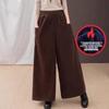 Bargain Retro Corduroy Wide-Leg Pants for Women - Autumn & Winter Plus Velvet, Thick Loose Fit, Drape Style, Casual Long Pants