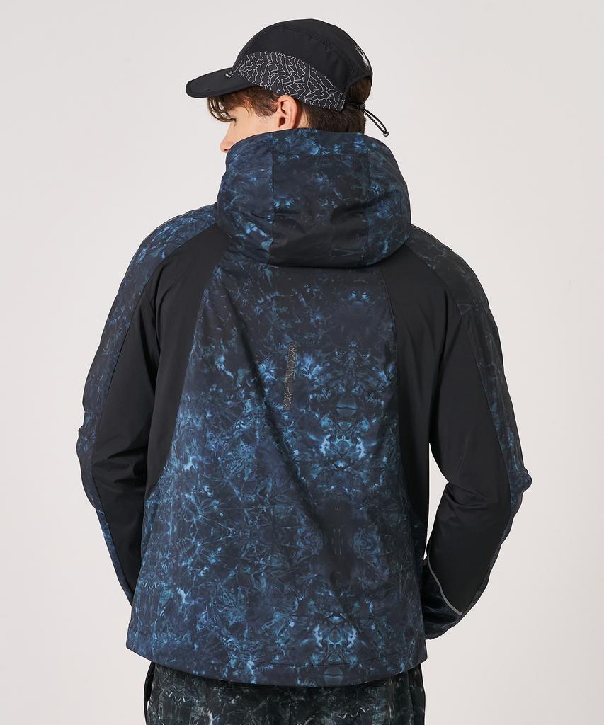 Spyder Men'S Running Pattern Hooded Zip-Up Jacket Spkfcnjk231Mdgn