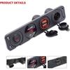 Doppel-USB-Buchsen-Ladegerät + LED-Voltmeter + 12V / 24V Stromsteckdose 3 in 1 Multifunktions-Drei-Loch-Panel für LKW Anhänger Boot Wohnwagen Wohnmobil