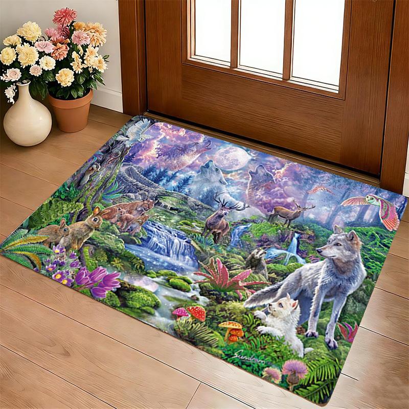Forest Fantasy Living Room Nonslip Area Rug Soft Carpet For Bedroom Game Playroom Sofa Office Home Decor Doormat Christmas Gift C9302024