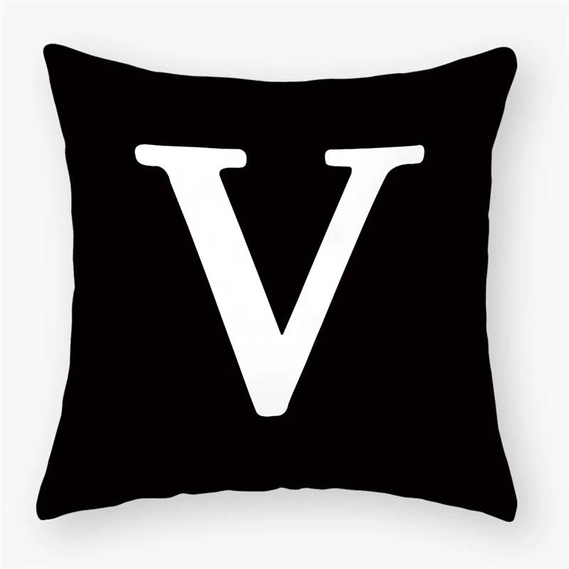White Letter Cushion Cover X Polyester Pillowcase Sofa Cushions Decorative Throw Pillows Cover Home Decoration Pillowcover