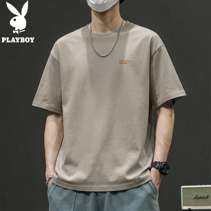 PLAYBOY Men's 2026 Casual Cotton Short Sleeve T-Shirt