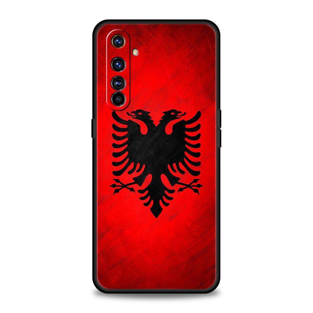 Telefonkasten für Realme 12 11 10 9 8 5G 7 6 GT5 GT3 GT2 Pro Plus C21 C11 C25 C35 für Realme GT Neo 2 3 3T 5 Abdeckung Albanien Flagge