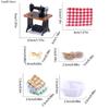 1Set 1:12 Dollhouse Miniature Sewing Machine Scissor Cloth Storage Box Furniture Sewing Scenes Decor Toy Doll House Accessories