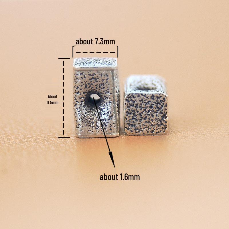 Chiang Mai Handmade Silver Spacer Beads: Irregular Retro DIY Bracelet Accessories