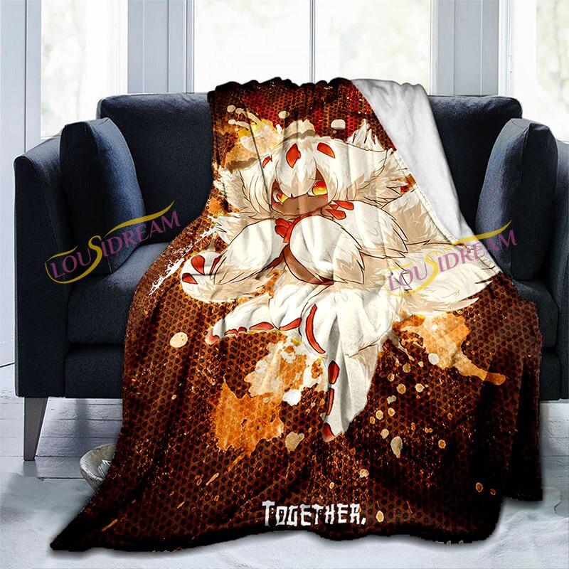 Anime feito no abismo impressão lance cobertores bebê quente sofá cama sala de estar durável decoração para casa cobertor de flanela para adultos e crianças