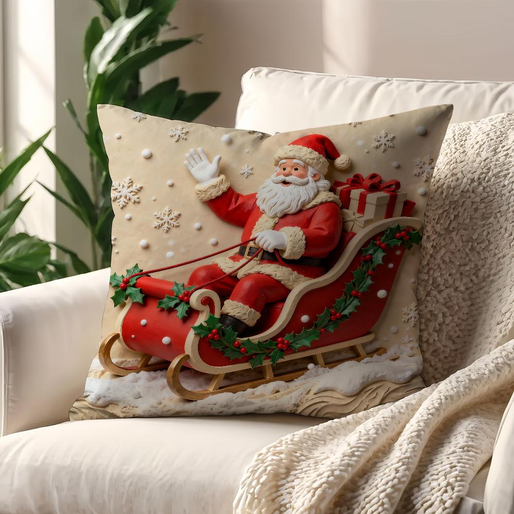 Santa Claus Snowman Cushion Cover Best Home Office Coffee Pillow Sofa Printing Decoration Room Shop Car Nordic Simplicity Hit