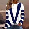 Summer Fashion Women's Casual Long-sleeved Printed T-shirt Top