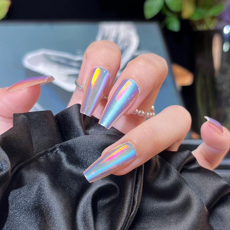 

Trendy Autumn Glitter Press-On Nail Tips: High-End, Colorful, Removable for a Spicy Look Pre-made Nail Strips - 30 pieces/board