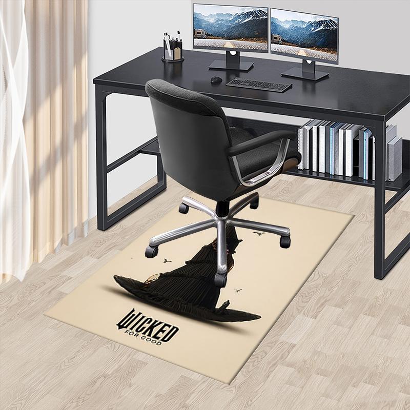 

Hat, Wizard Pattern Polyester Office Carpet Chair Mats, Home Decor Dormitory Floor Protector with An 60cm by 90cm