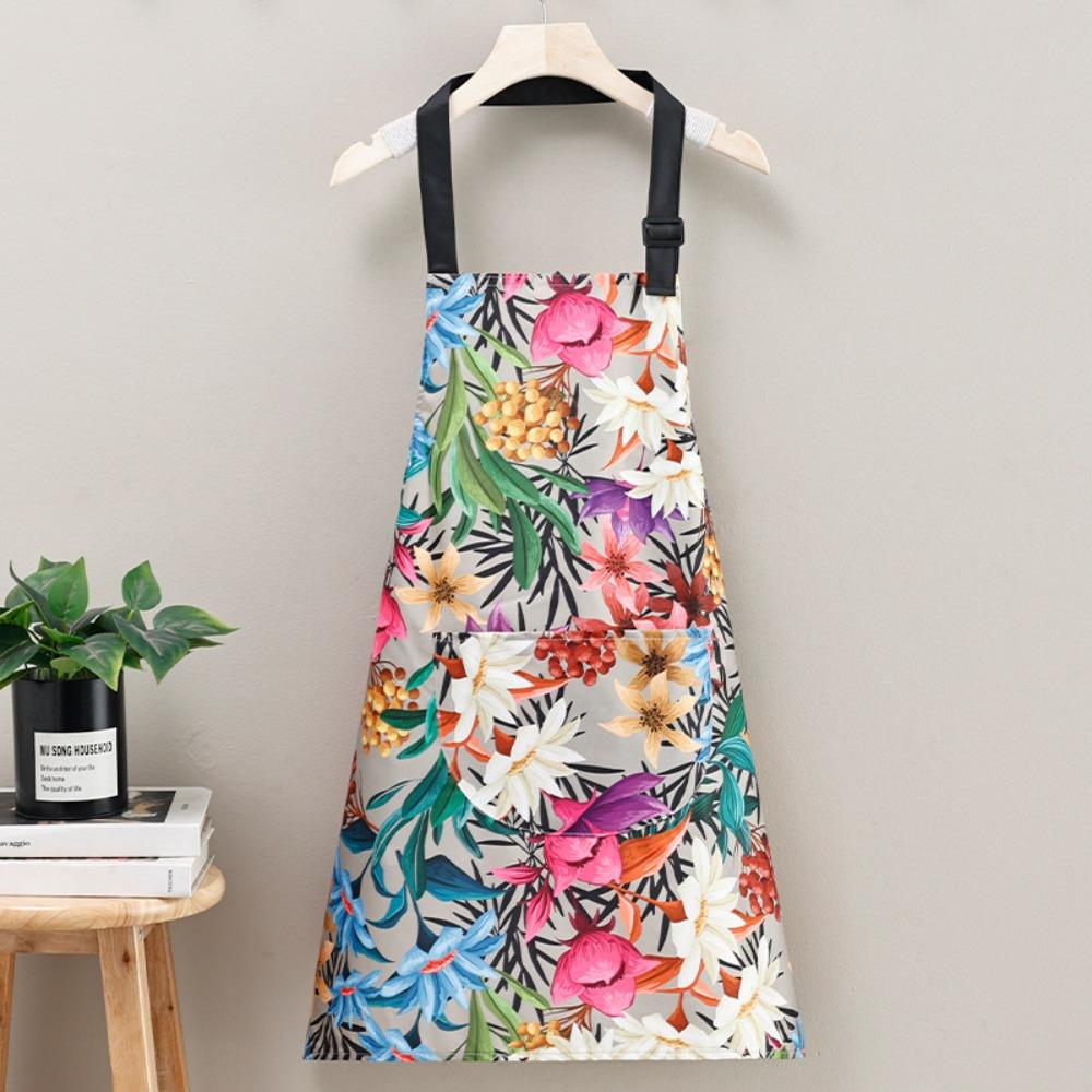 

Фартуки для готовки и выпечки с защитой от загрязнений, водонепроницаемые, униформа для ресторана, модный кухонный фартук для женщин разноцветный