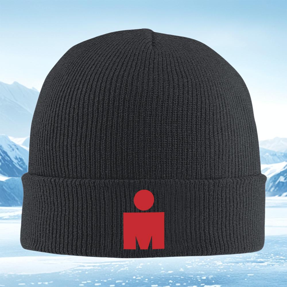 Red circle figure shape design Men Women Unisex Knitted Hat Beanie Pullover Cap Winter Thermal Warm Christmas Outdoor Cycling Hi