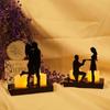 2026 Romantic Couples Handmade Iron Statue with Candlestick Ornament