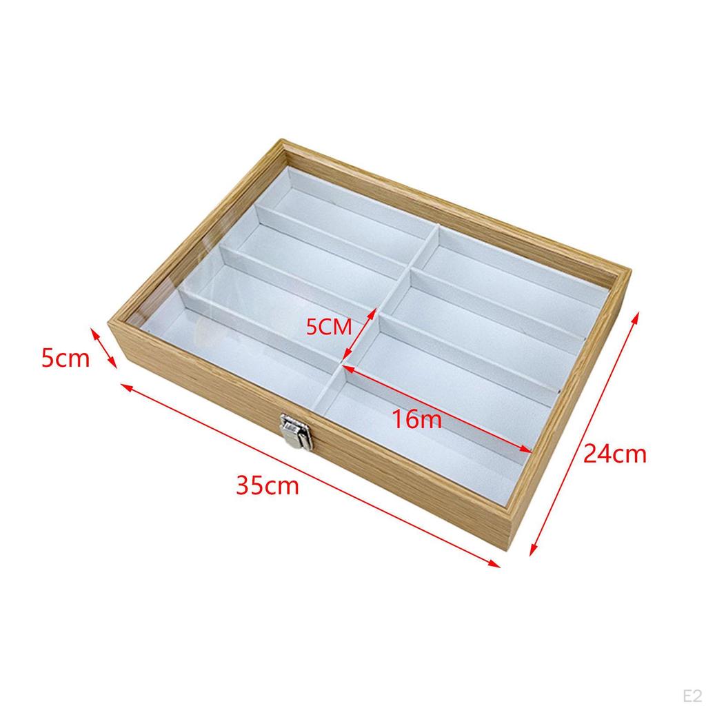 Sunglasses Organizer Box Jewelry with Transparent Lid Eyewear Storage Eyeglasses