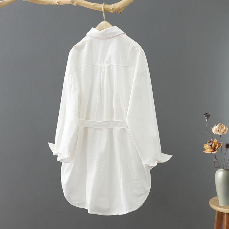 Fashionable and Casual Long Sleeve White Shirt for Women with Loose Fit, Design and Versatility