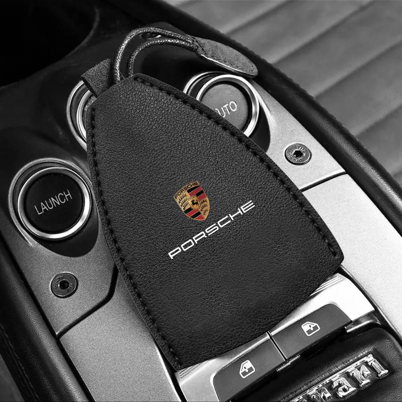 1Pcs Car Key Protection Shell Bag Car Key Case Cover Car Keychain For Porsche Boxster Cayenne Panamera Macan Cayman 911 918 996 917
