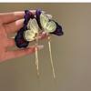 Silver Needle Zircon Pearl Butterfly Tassel Earrings Sweet Gentle Fashion Versatile Earrings Light Luxury Premium Earrings Women