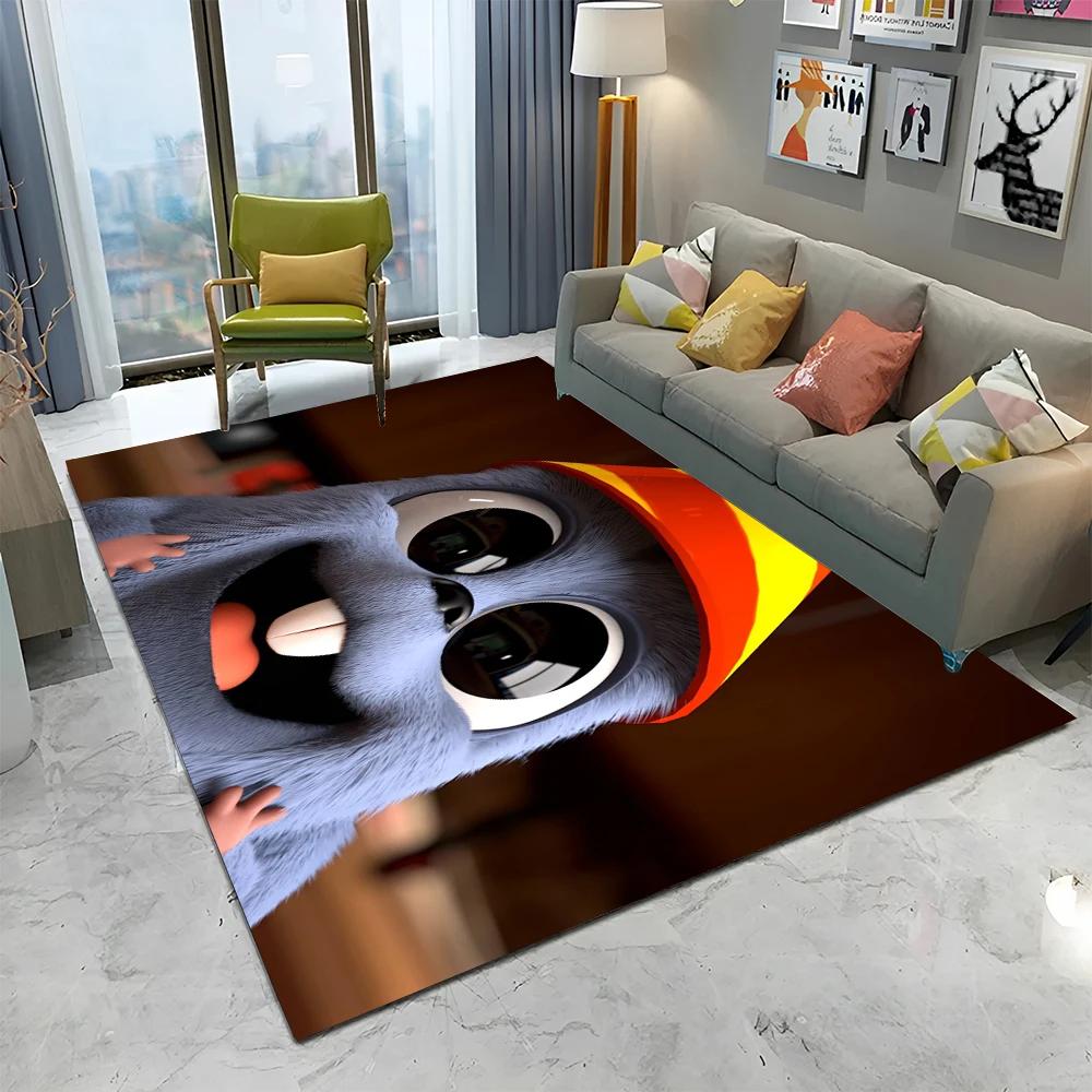 3D Grizzy and The Lemmings Cartoon Carpet Rug for Home Living Room Bedroom Sofa Doormat Decor,kids Area Rug Non-slip Floor Mat
