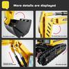 Building Blocks Excavator Toy with 360° Rotation Movable Arm Anti-Slip Tracks Construction Engineering Vehicle Gift for Boys