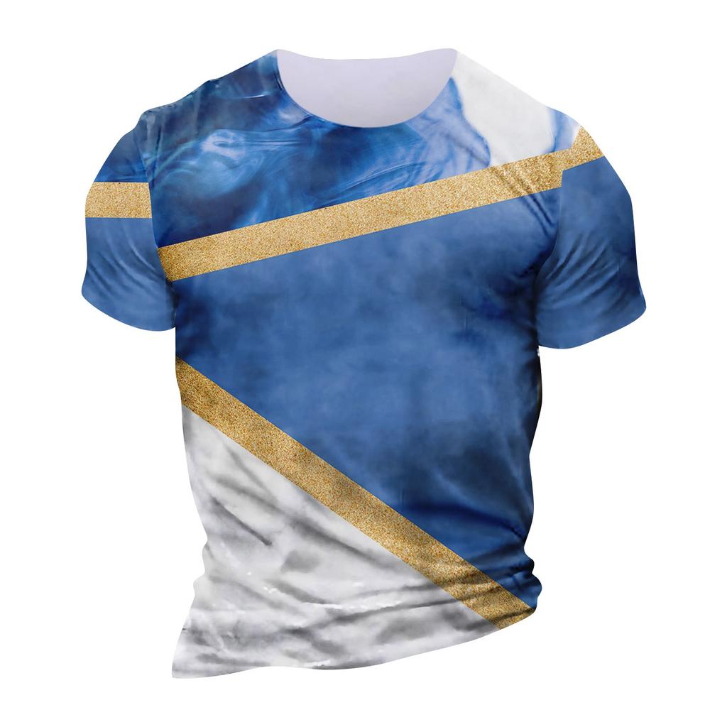 European And American Round Neck Casual Ethnic Retro Printed Short Sleeve T-shirt Top