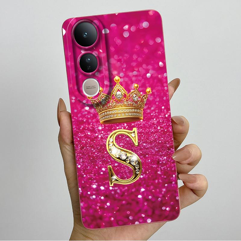 For Vivo V50 Lite 5G Case Luxury Letters Couple Silicone Soft Phone Cases For Vivo V50 V50Lite 5G Camera Protection Back Cover