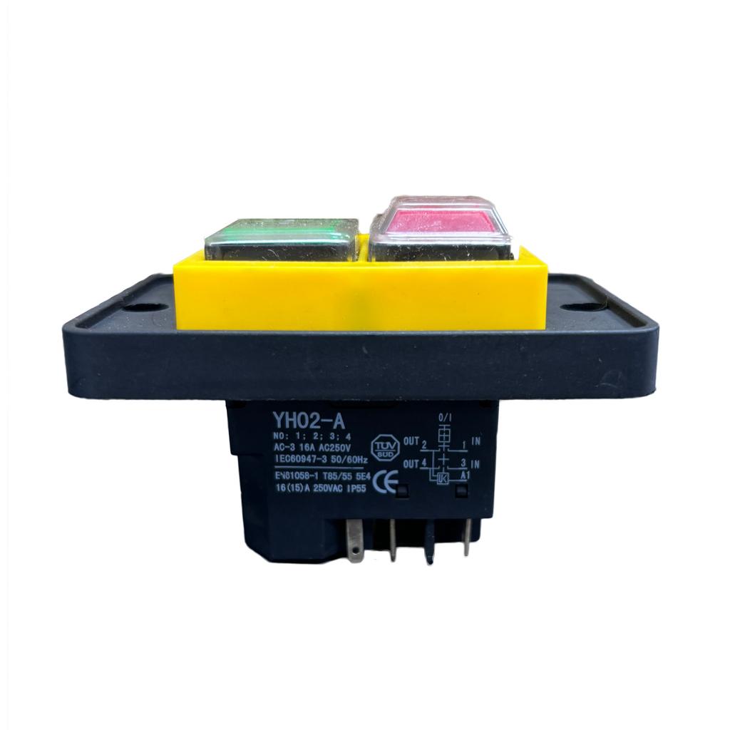 YH01-A Electromagnetic Button Switches 4/5 Pin Push Button Switches Momentary Button Suitable for Cutterbar Bench Drill