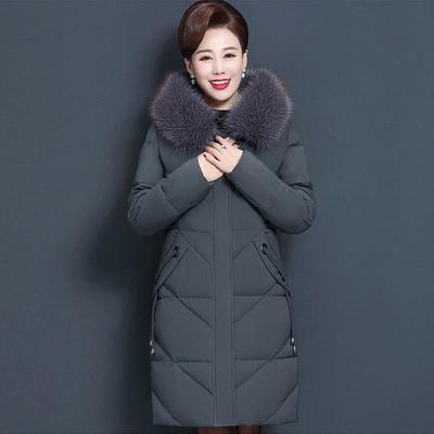 Wintermantel für Damen Baumwollgepolsterte Kleidung, Baumwollgepolsterte Jacken für Mütter mittleren und höheren Alters, Kapuzen- und verdickte Baumwollgepolsterte Kleidung