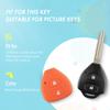 KEYYOU Silicone Key Shell Remote Key Case Cover For TOYOTA Corolla Hilux Vitz Rav4 Aqua Camry Land Cruis Car-styling 2 Buttons