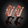 High Quality Copper Colorful Zircon Earring Jewelry Water Drops Geometric Earrings