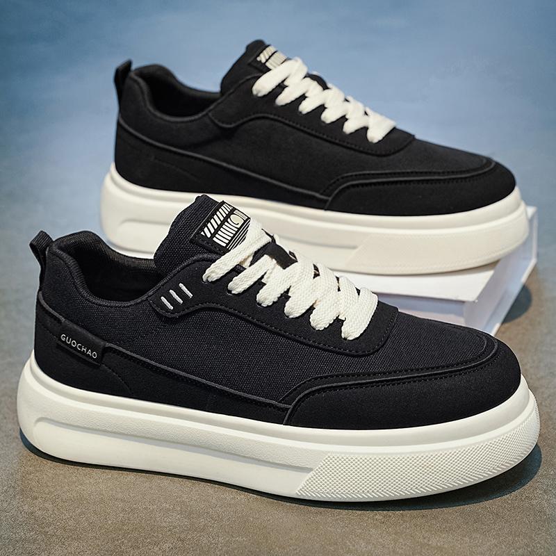 Premium Cloth Surface Men Canvas Sneakers Bestseller Low Cut Skate Shoes Flexible Non Slip Rubber Sole Versatile Outdoor  Shoes