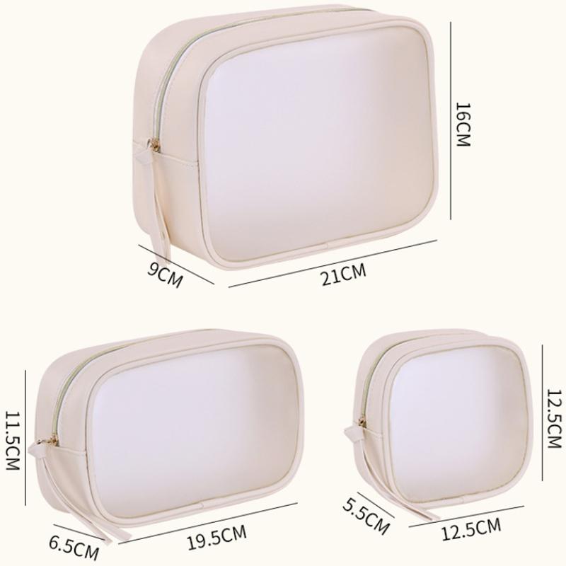 1Pcs Large Capacity Cosmetics Storage Bag Multifunctional Semi Transparent Makeup Bags Business Travel Toiletry Bag
