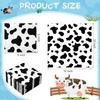Chengu 100 Pieces Cow Print Napkins 2 Layers Cow Print Party Supplies Farm Animal Napkins for Animal Themed Birthday Party Western, 5 X 5 Inches