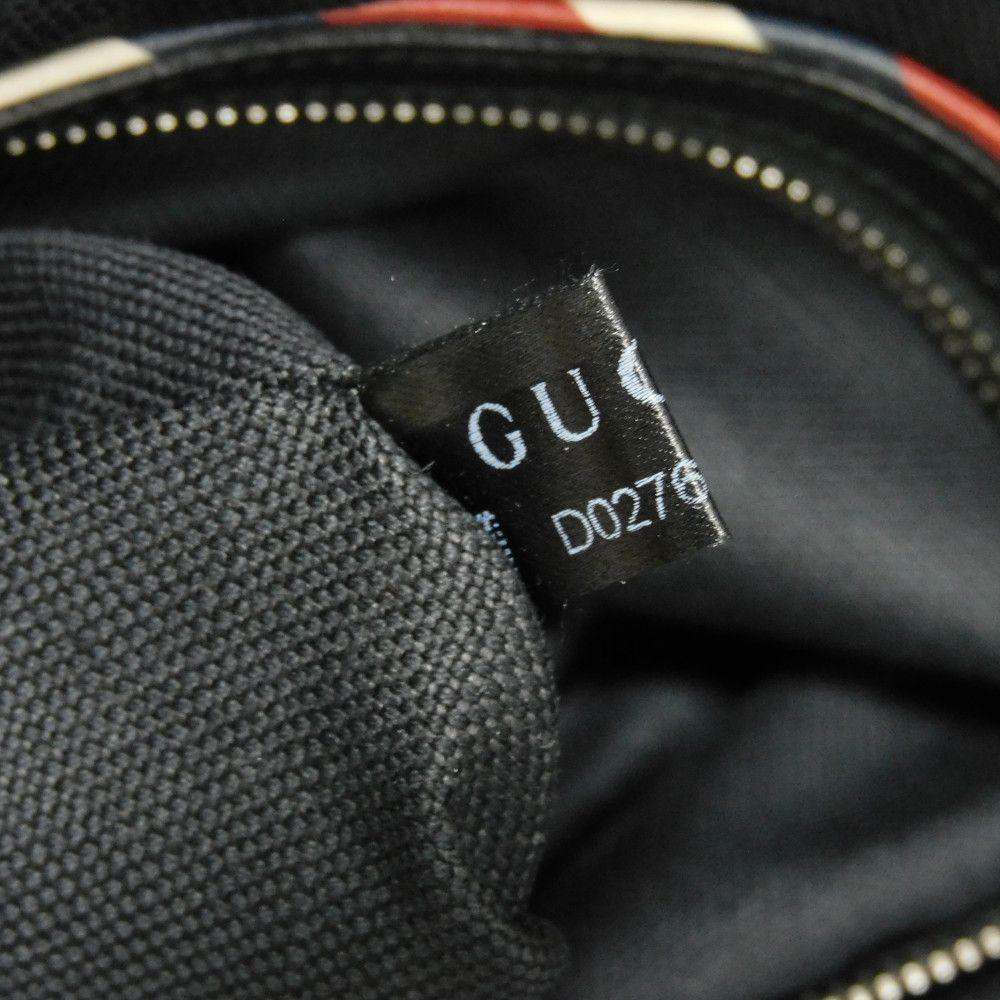 Used GG Supreme Messenger Bag 9539 474137 9F23N 8850 7921 Logo Applique Web Embroidery Black Men's from Japan AUTHENTIC