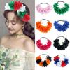 1pz Moda Donna Sposa Fiori Fascia per Capelli Stile Messicano Corona di Rose Fascia per Capelli Donna Elastica Accessori per Capelli da Spiaggia Fascia