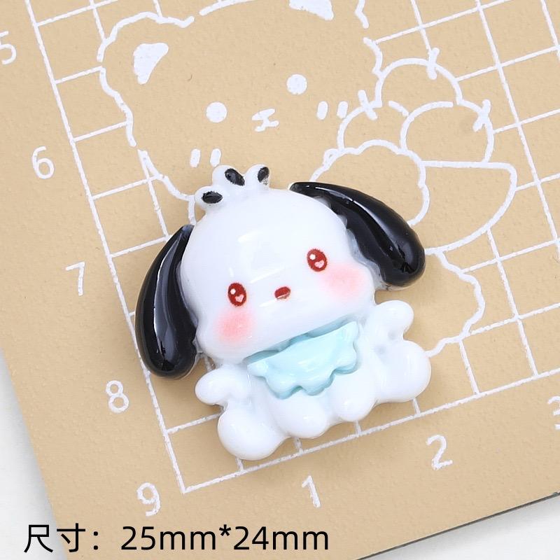 10 Pcs New Kawaii Cartoon Kitten, Puppy, Rabbit Resin Flat Back Scrapbook Figurine Diy Bow Decor Accessories Crafts A6