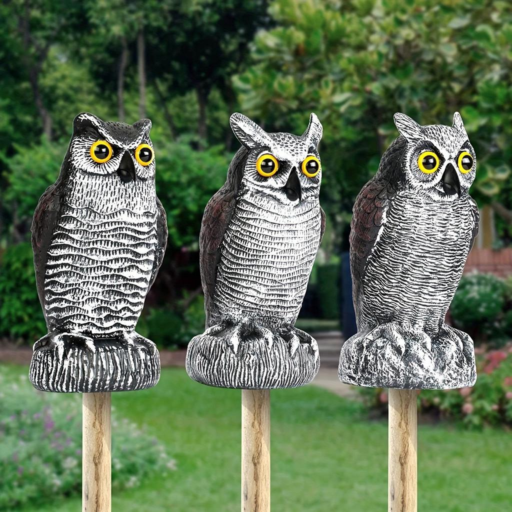 Realistic Bird Repeller Owl Decoy Scarecrow Scares Birds Owl Garden OutdoorProtection Repellent Pest Control Scarecrow