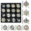 2026 Irregular Painted Electroplated Christmas Balls - 6cm, 24pcs Set for Creative Tree Ornaments.
