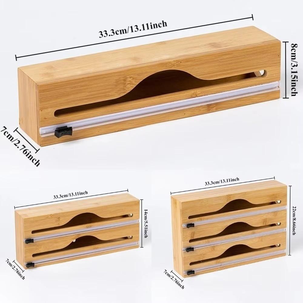 Multi-Layer Organizer Wrap Dispenser Refillable Compartment Foil Dispenser  Kitchen Organization