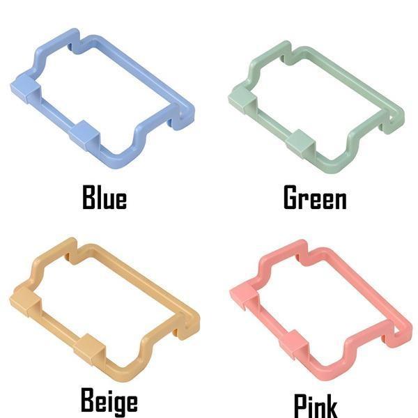 Plastic Trash Rack Storage with Dual Compartments for Easy Waste Separation, Hangs On Cupboard Door, Available In Multiple Colors