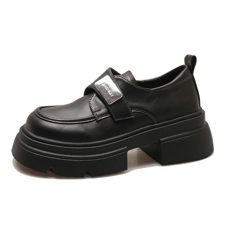 British style small leather shoes women's 2025 new autumn versatile thick sole height increase with skirt versatile JK loafer single shoes